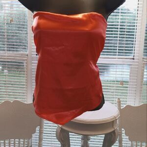 Sexy Silky Plus Size Coral Halter Top